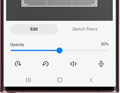 List of picture settings in the PENUP app