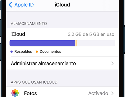 iOS sync data to iCloud screen