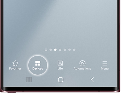 Devices tab selected in the SmartThings app