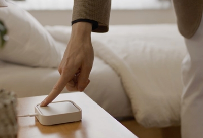Press a button on the SmartThings Station.