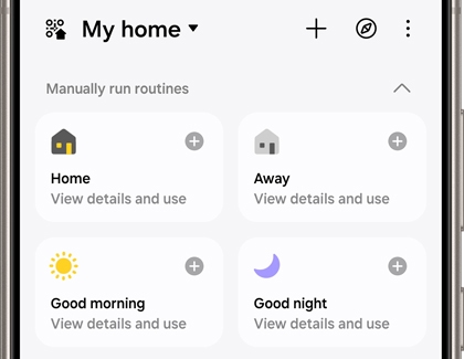 SmartThings Home screen