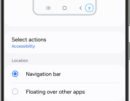 Navigation bar and Floating over other apps under Location