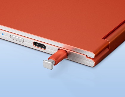 Stylus being taken out of Chromebook