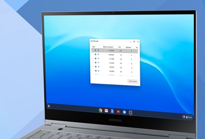 The Task Manager on Samsung Chromebook