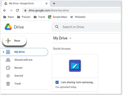 New highlighted in Google Drive