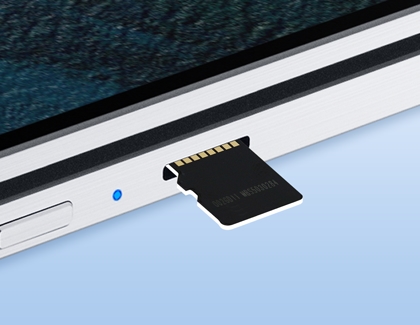 Inserting a microSD card