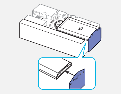 Illustration showing the bottom of the stand base