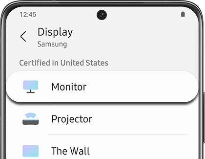 Monitor option highlighted in the SmartThings app