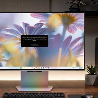 Samsung Odyssey 3D Hub Overlay UI not disappearing on G90XF monitor