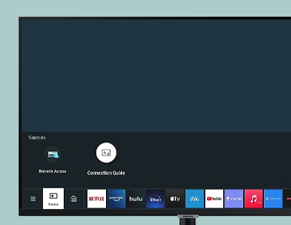 Connection guide option displayed on Smart Monitor