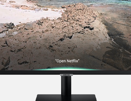 Commanding Bixby to "Open Netflix" on Smart Monitor