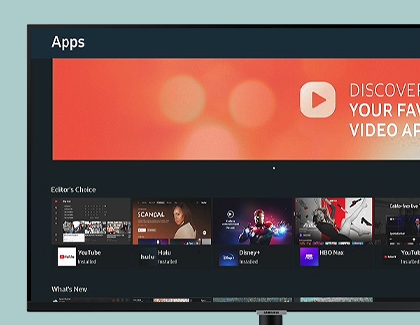 Choice of Smart Apps displayed on Smart Monitor