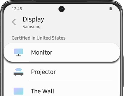 Monitor option highlighted in the SmartThings app