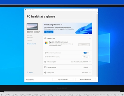 How to use the PC Health Check app - Microsoft Support