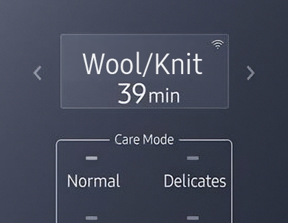 Airdresser control panel showing wool/knit option