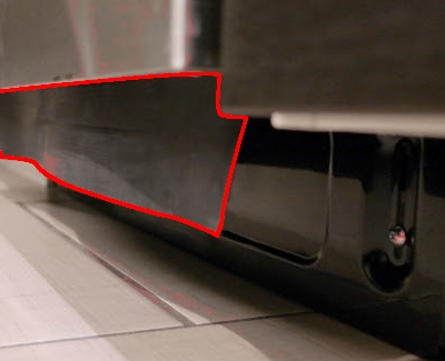 Black Rubber Flap Under The Dishwasher Door