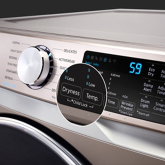 Control buttons on Samsung dryer do not respond