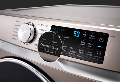Control buttons on Samsung dryer that don't work