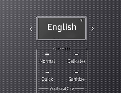 Language set to English on Samsung AirDresser