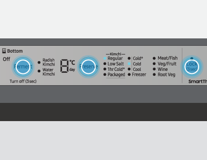 Samsung refrigerator shows OF OF, O FF, or scrolling bars