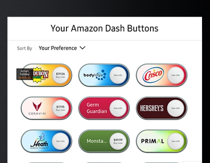 Amazon Dash Buttons on Family Hub 