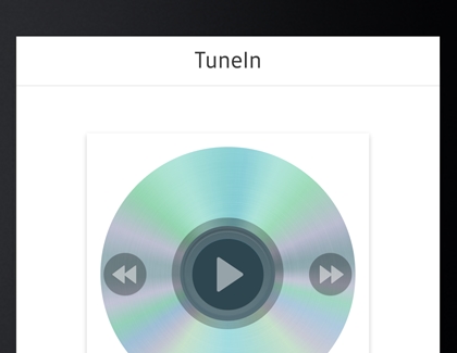 The TuneIn app on the Family Hub