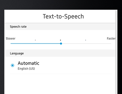Text -To-Speech screen with speech rate option