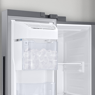 Reset the ice maker in the back of freezer door