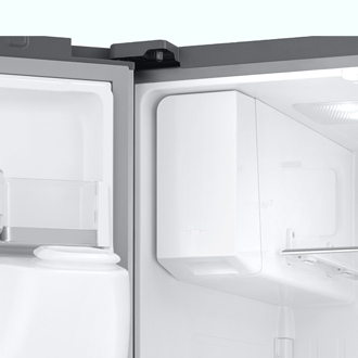 Reset the ice maker in the fridge compartment or Side-by-Side freezer