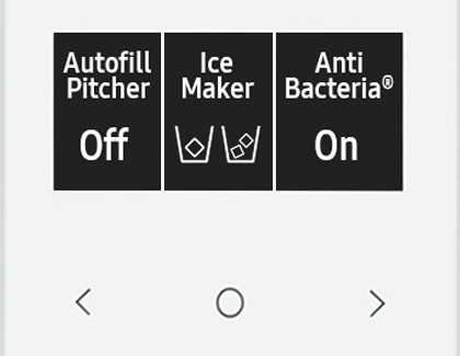 The control panel showing the Ice Maker option