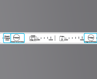 Samsung refrigerator shows OF OF, O FF, or scrolling bars