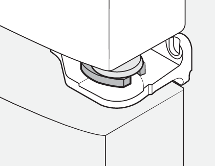 Diagram showing how to Insert a snap ring between the door grommet