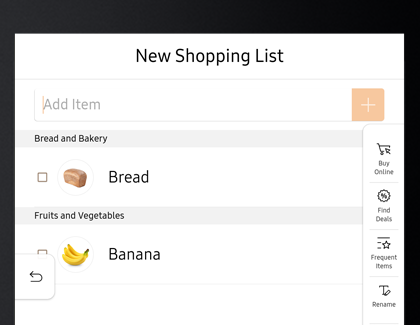 Build a shopping list with your Samsung smart fridge