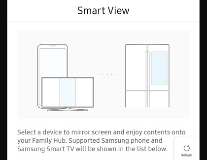 Smart View device selection screen