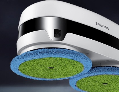 The Samsung Jetbot Microfiber mop pad in green