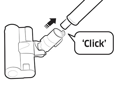 Person inserting the pipe into the Soft Brush