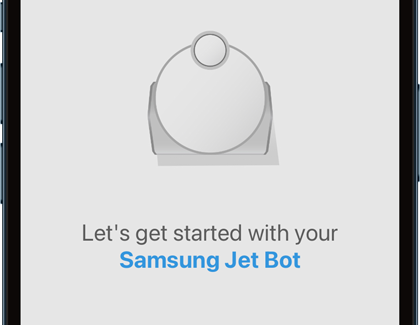 Samsung Jet Bot getting started screen SmartThings on iPhone 12