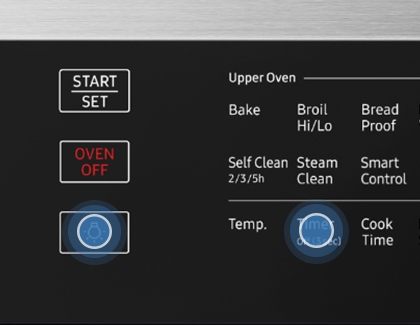 Oven showing the step to turn on Sabbath mode