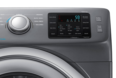 Samsung washer with 59 minutes remaining on the wash cycle