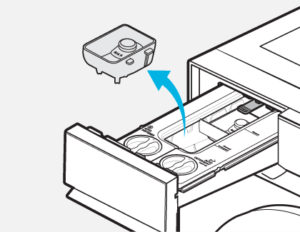Illustration of Liquid insert being taken out