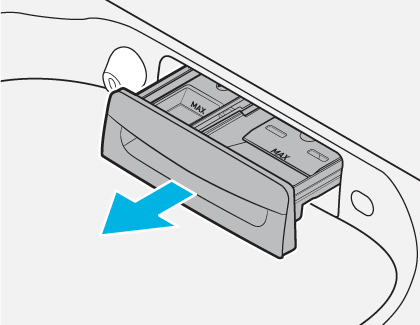 Illustration of detergent drawing being pulled out