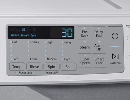 Samsung washing machine control panel