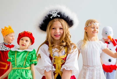 Kids wearing costumes