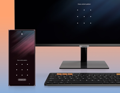 Lock screen with pattern grid for Samsung Dex