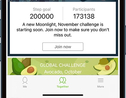 Together tab highlighted in the Samsung Health app