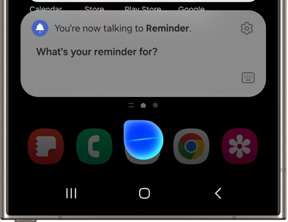 Setting a reminder using Bixby Reminder on a Galaxy S24 Ultra