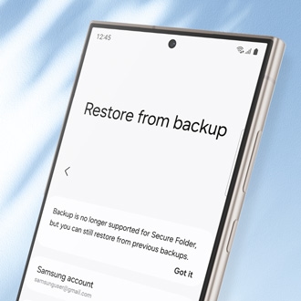 Cannot backup Secure folder on Galaxy phone or tablet