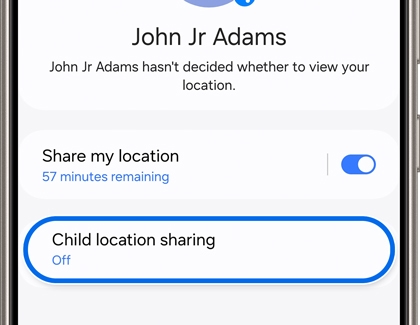 Child location sharing feature highlighted