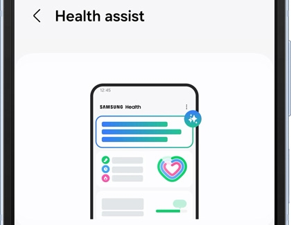 Health assist displayed in the Samsung Health app