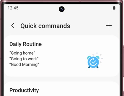 List of Quick commands for Bixby Voice on a Galaxy phone